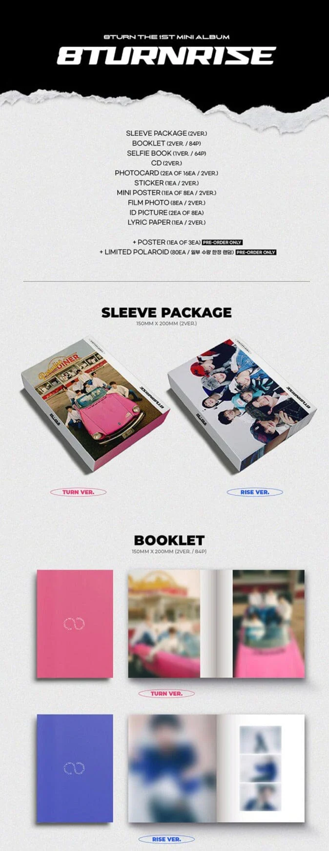 8TURN - 8TURNRISE 1ST MINI ALBUM (Sleeve Package) - Image 2