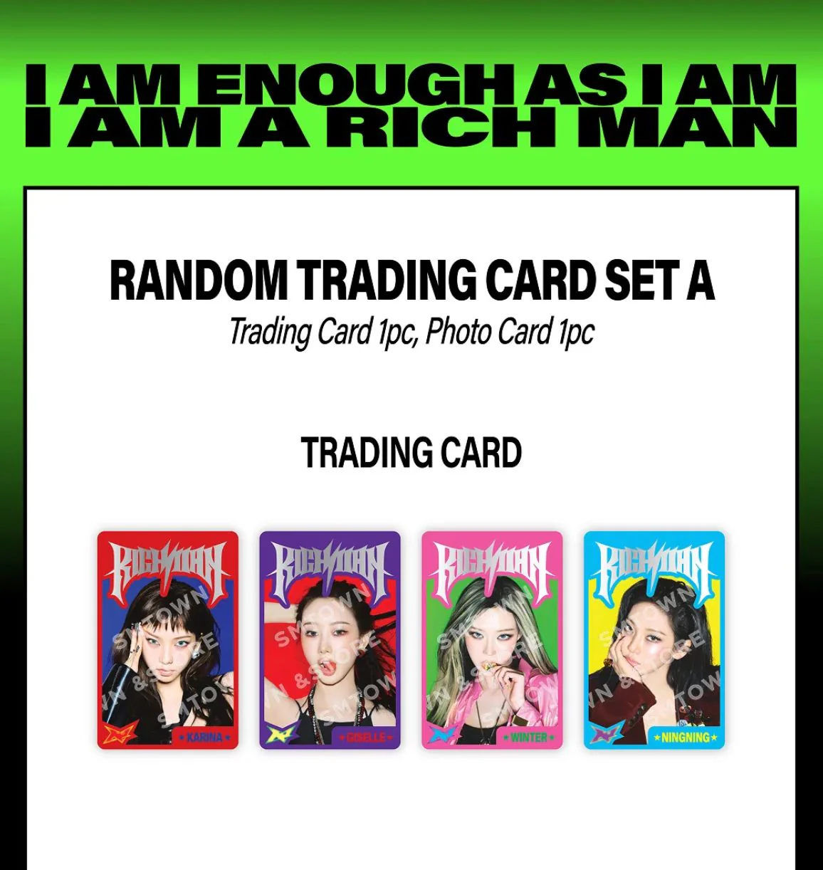 AESPA - RANDOM TRADING CARD SET (RICH MAN POP UP OFFICIAL MD) - Image 3