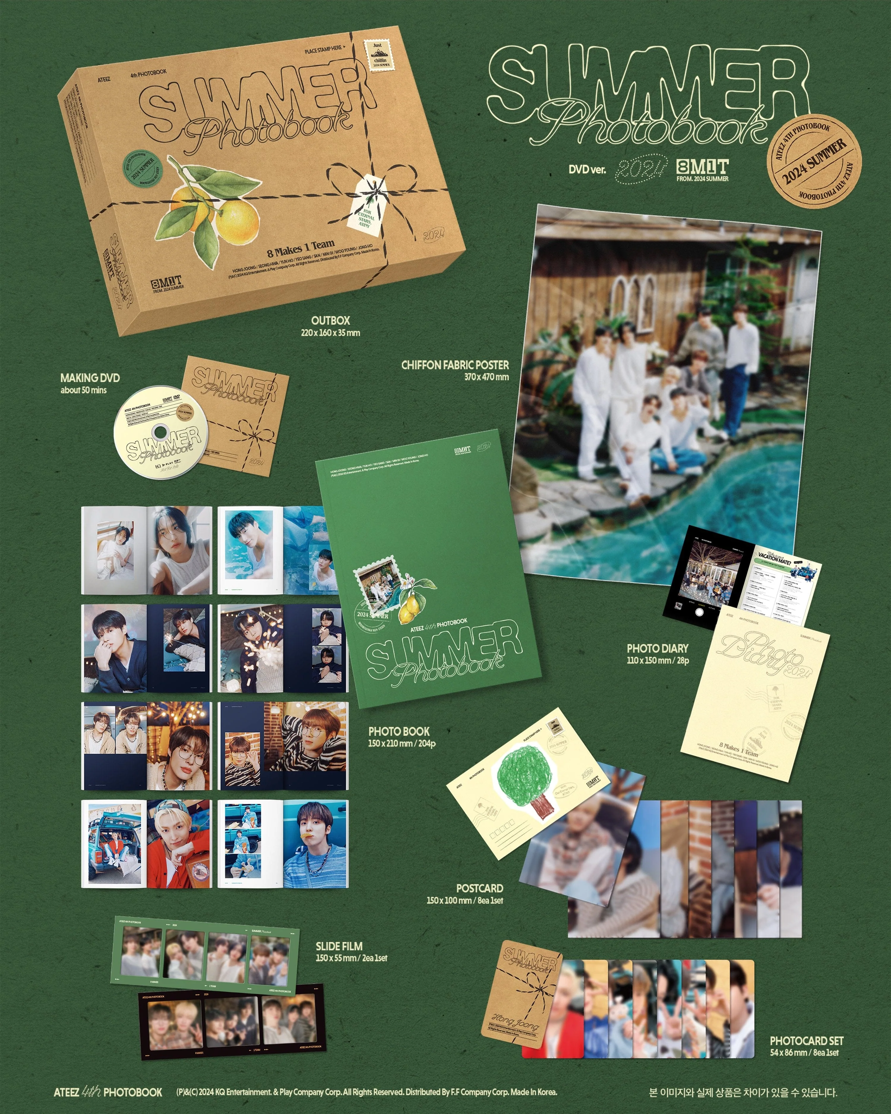ATEEZ - 2024 SUMMER PHOTOBOOK (DVD & PLAY CODE) - Image 2
