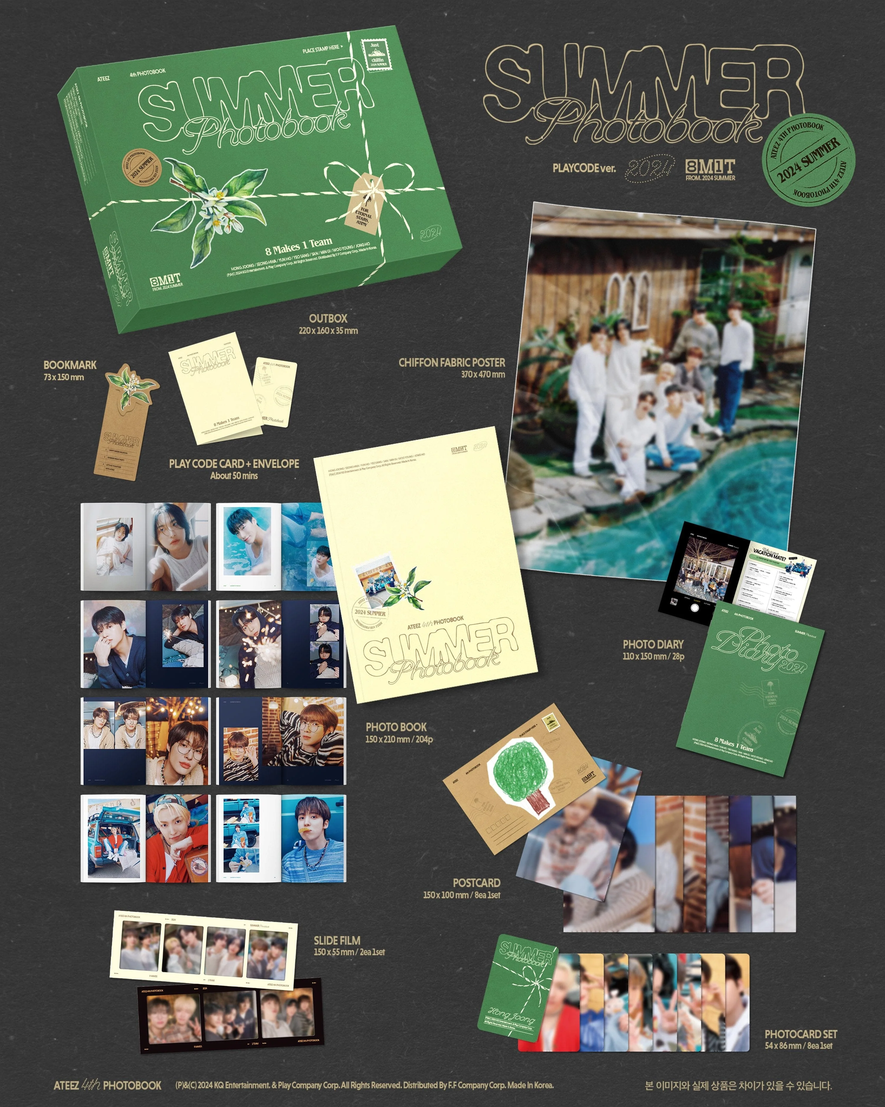 ATEEZ - 2024 SUMMER PHOTOBOOK (DVD & PLAY CODE) - Image 4