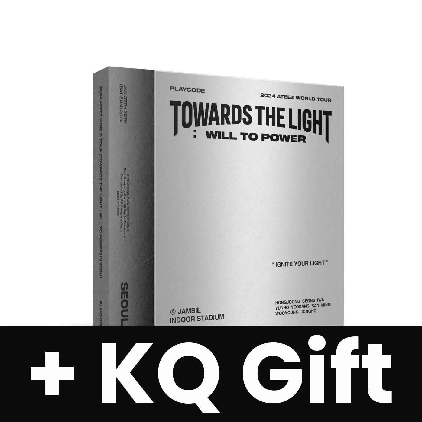 ATEEZ - 2024 WORLD TOUR 'TOWARDS THE LIGHT : WILL TO POWER' IN SEOUL (PLAYCODE) + KQ Gift