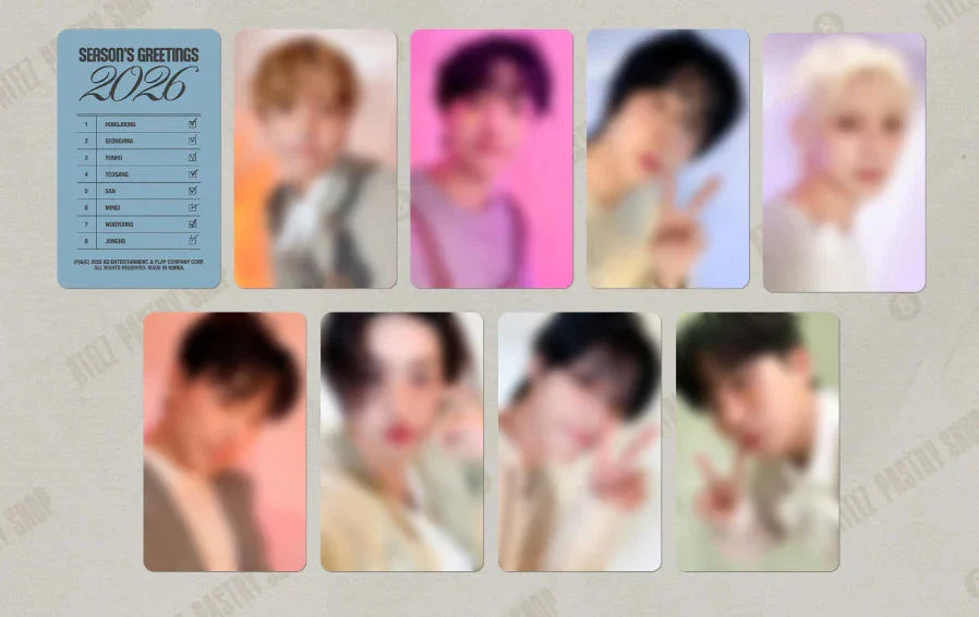ATEEZ - 2026 SEASON'S GREETINGS (PASTRY SHOP) + KQ SHOP Photocard - Image 2