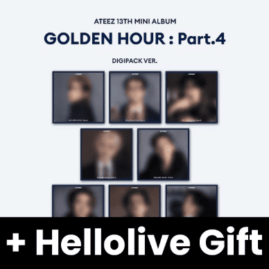 ATEEZ - GOLDEN HOUR : PART.4 (DIGIPACK VER.) + Hellolive Gift