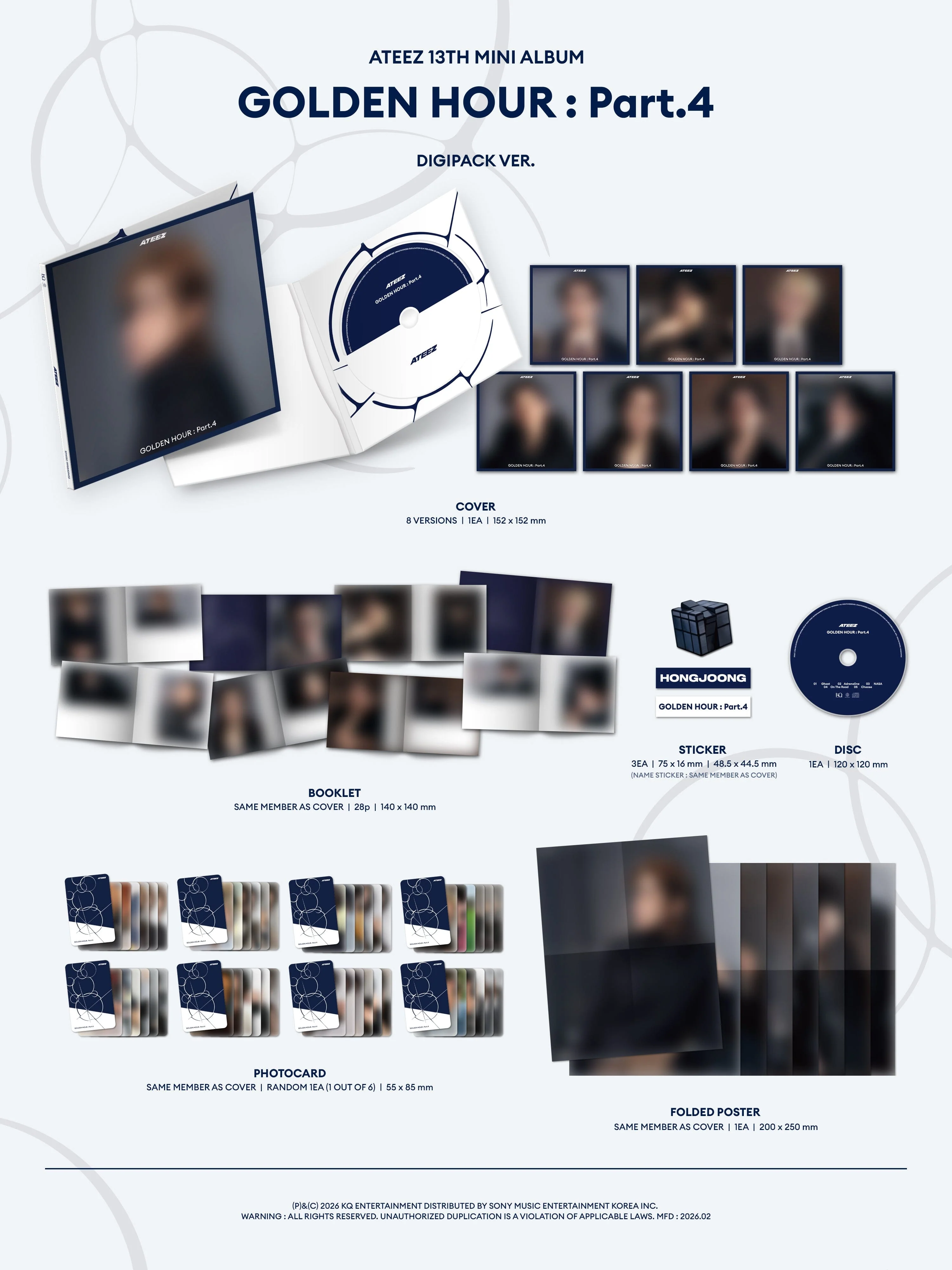 ATEEZ - GOLDEN HOUR : PART.4 (DIGIPACK VER.) + Apple Music Gift - Image 3