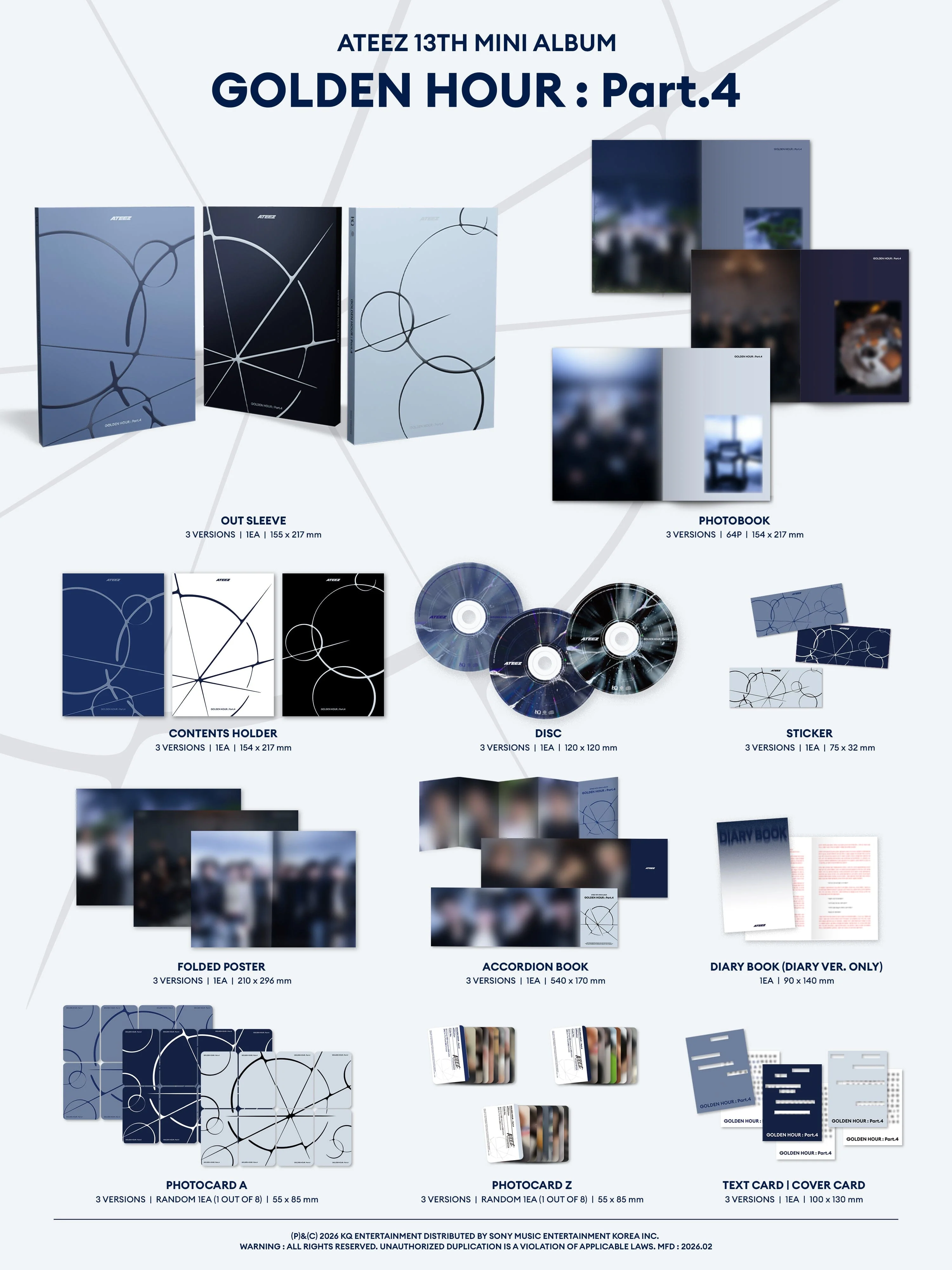ATEEZ - GOLDEN HOUR : PART.4 + Hellolive Gift - Image 3