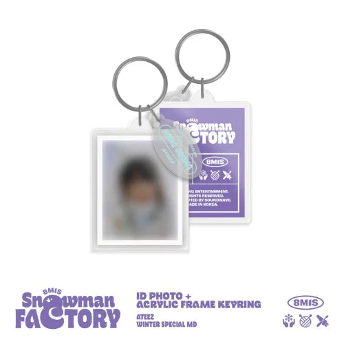 ATEEZ - [SNOWMAN FACTORY] MD [ID PHOTO + ACRYLIC FRAME KEYRING]
