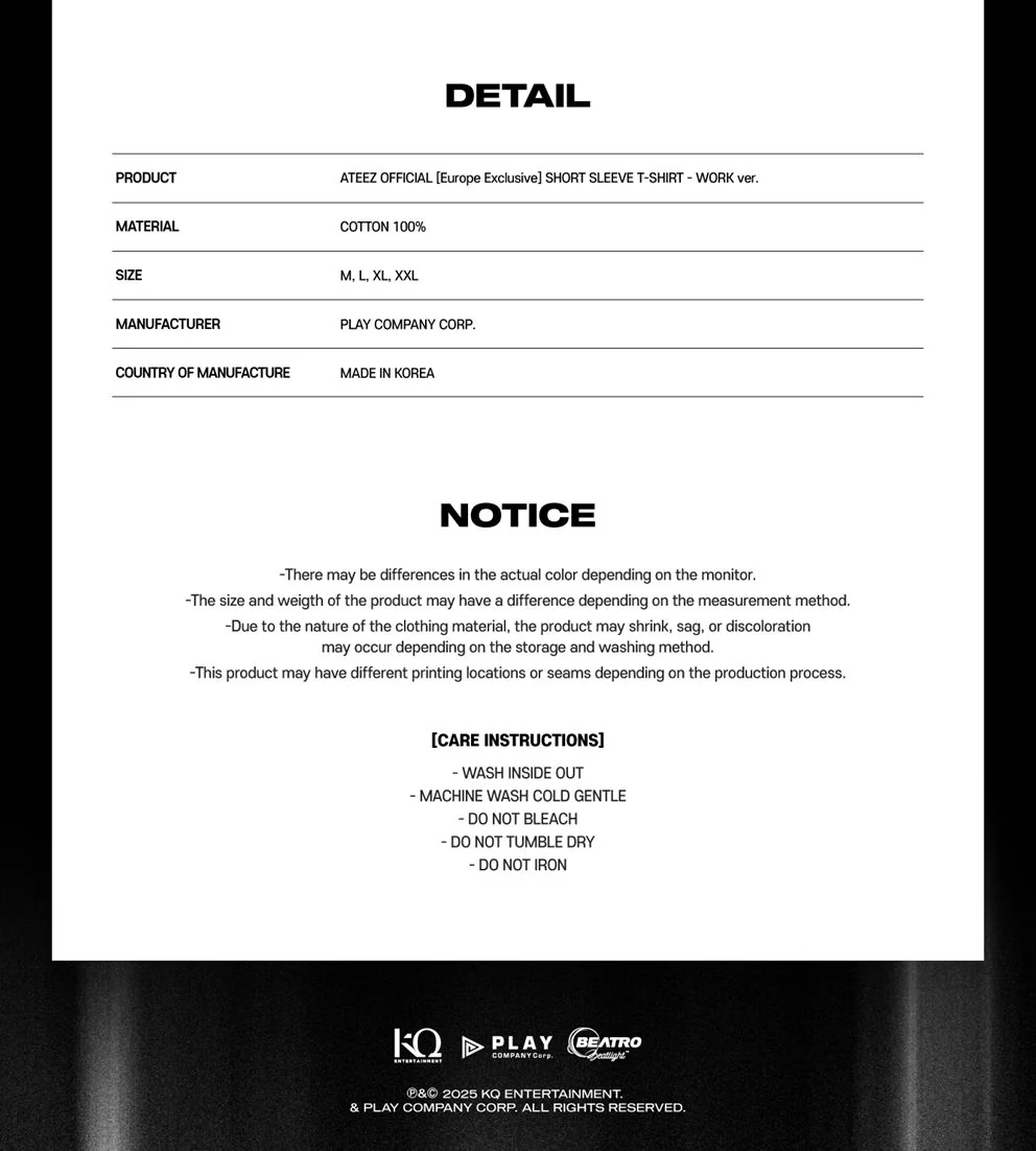 ATEEZ - T-SHIRT & HOODIE ('2025 ATEEZ WORLD TOUR IN EUROPE' MD) - Image 10