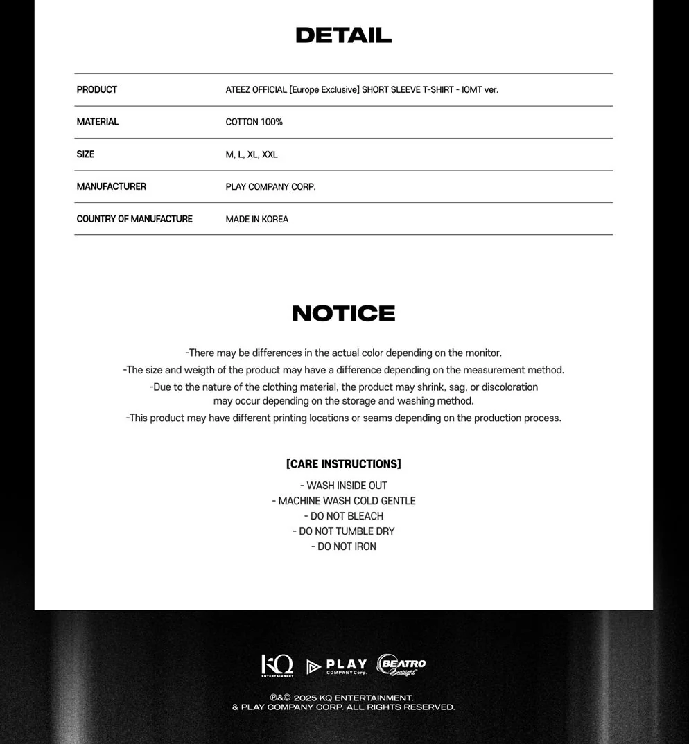 ATEEZ - T-SHIRT & HOODIE ('2025 ATEEZ WORLD TOUR IN EUROPE' MD) - Image 5
