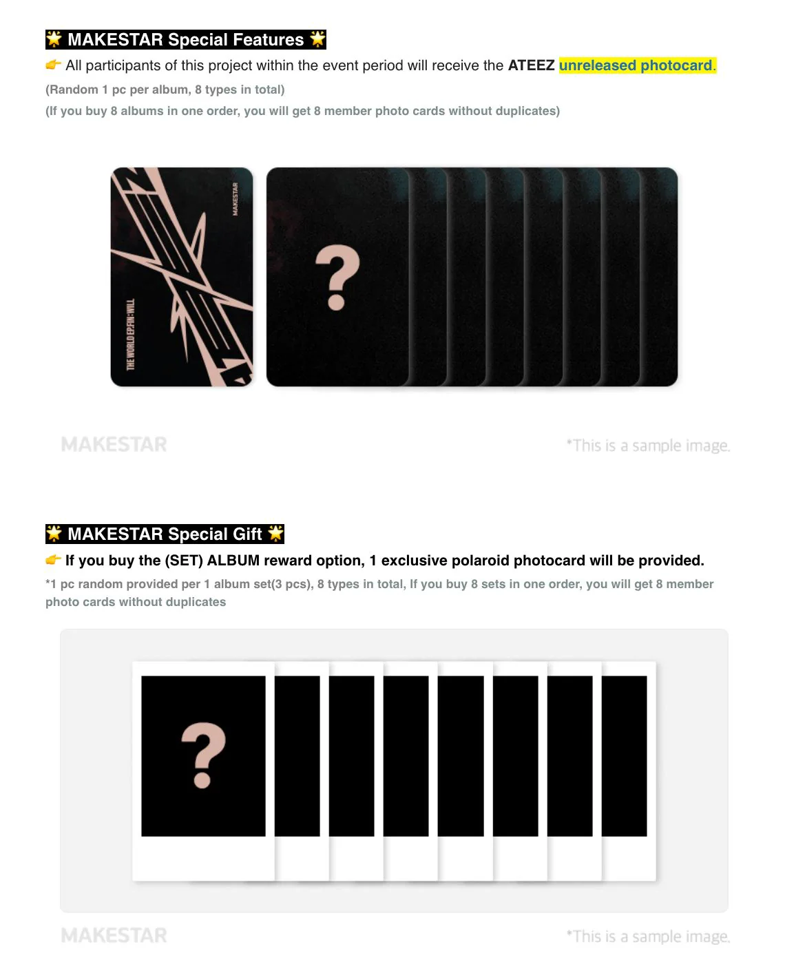 ATEEZ - THE WORLD EP.FIN : WILL (2ND FULL ALBUM) + Makestar Photocard - Image 2