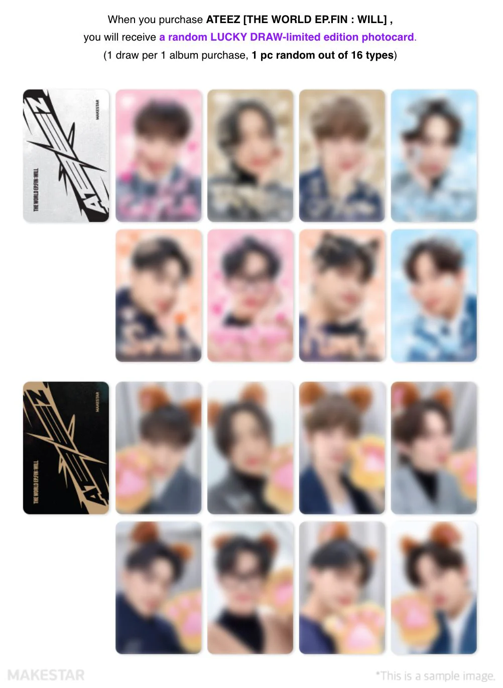 ATEEZ - THE WORLD EP.FIN : WILL (2ND FULL ALBUM) MK LUCKY DRAW - Image 2