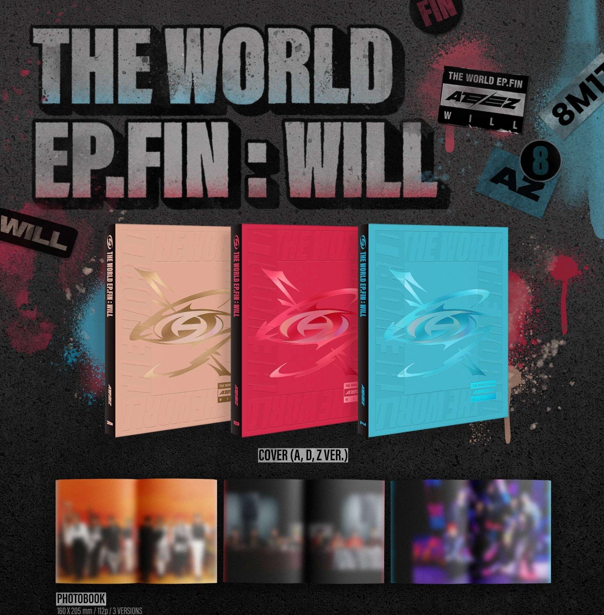 ATEEZ - THE WORLD EP.FIN : WILL (2ND FULL ALBUM) + Mokket Fansign Photocard - Image 7