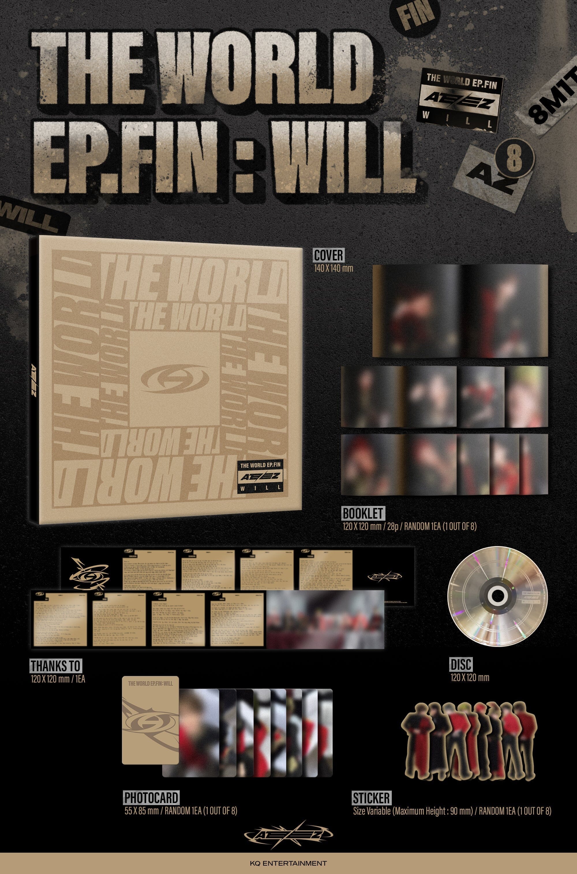 ATEEZ - THE WORLD EP.FIN : WILL (DIGIPAK VER.) 2ND LUCKY GIFT EVENT - Image 4