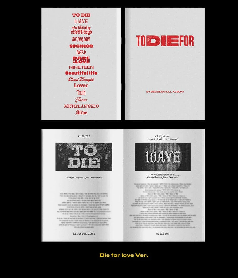 B.I - TO DIE FOR (2nd Full Album) - Image 5