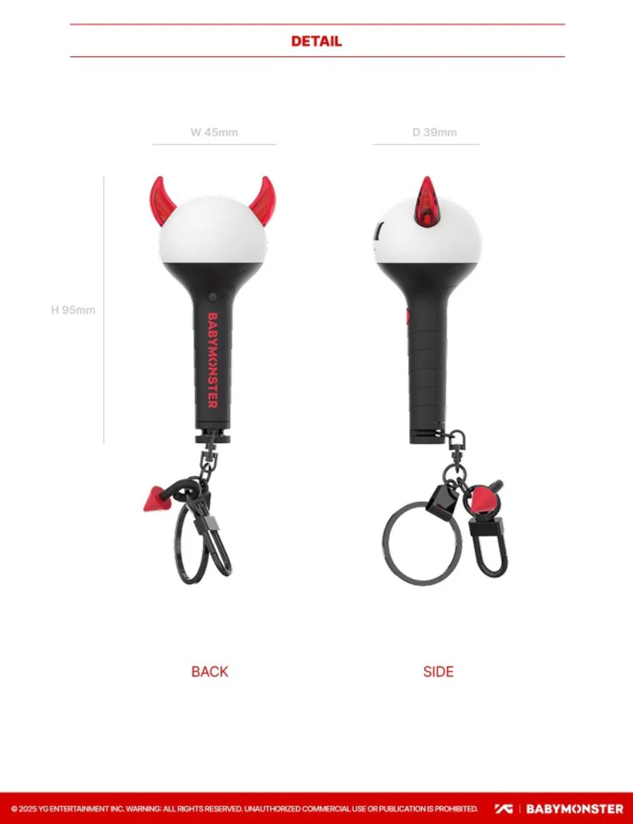 BABYMONSTER - OFFICIAL LIGHT STICK KEYRING - Image 4