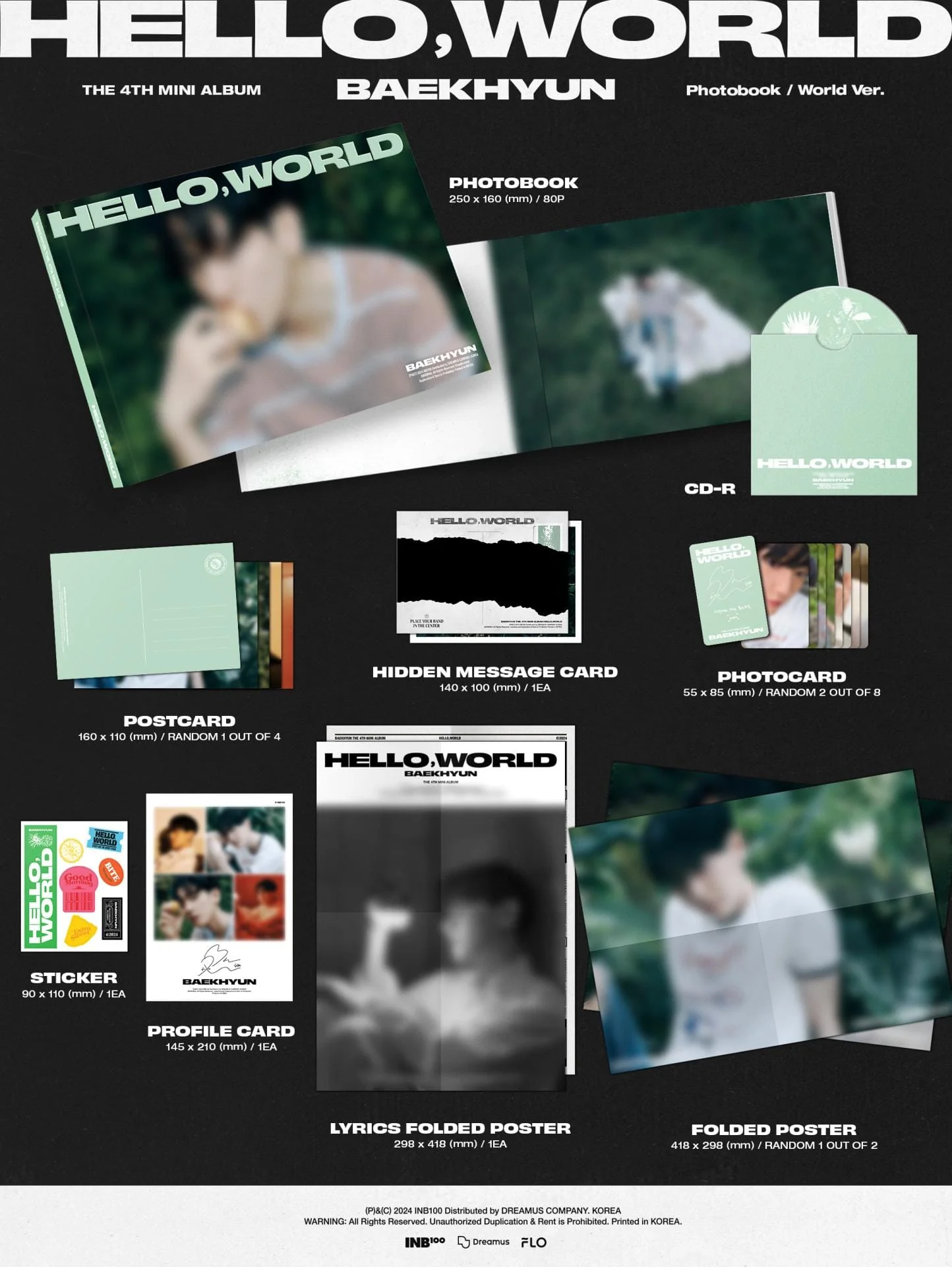 BAEKHYUN (EXO) - HELLO, WORLD (THE 4TH MINI ALBUM) PHOTOBOOK VER. - Image 3