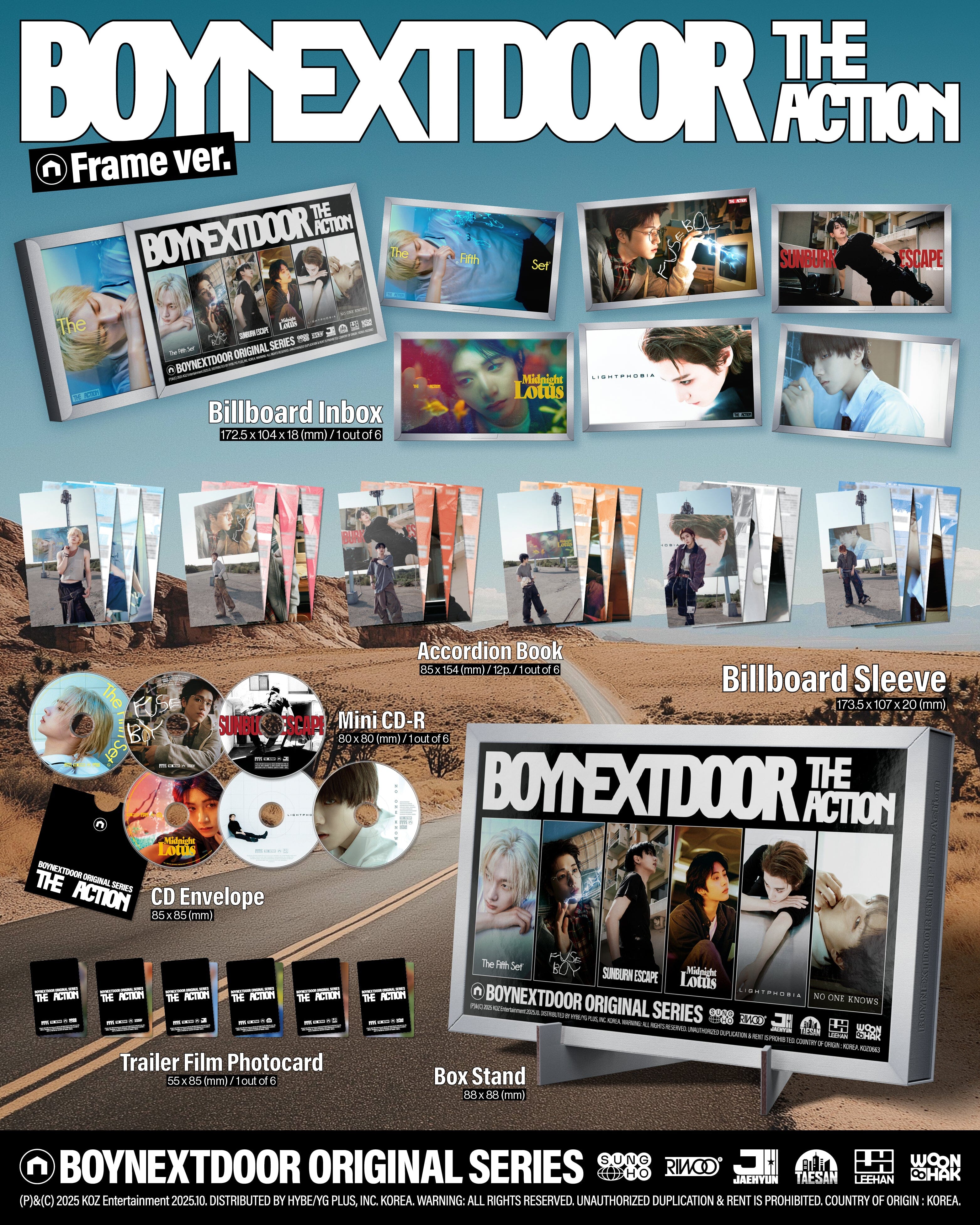 BOYNEXTDOOR - THE ACTION (FRAME VER.) + WEVERSE GIFT - Image 3
