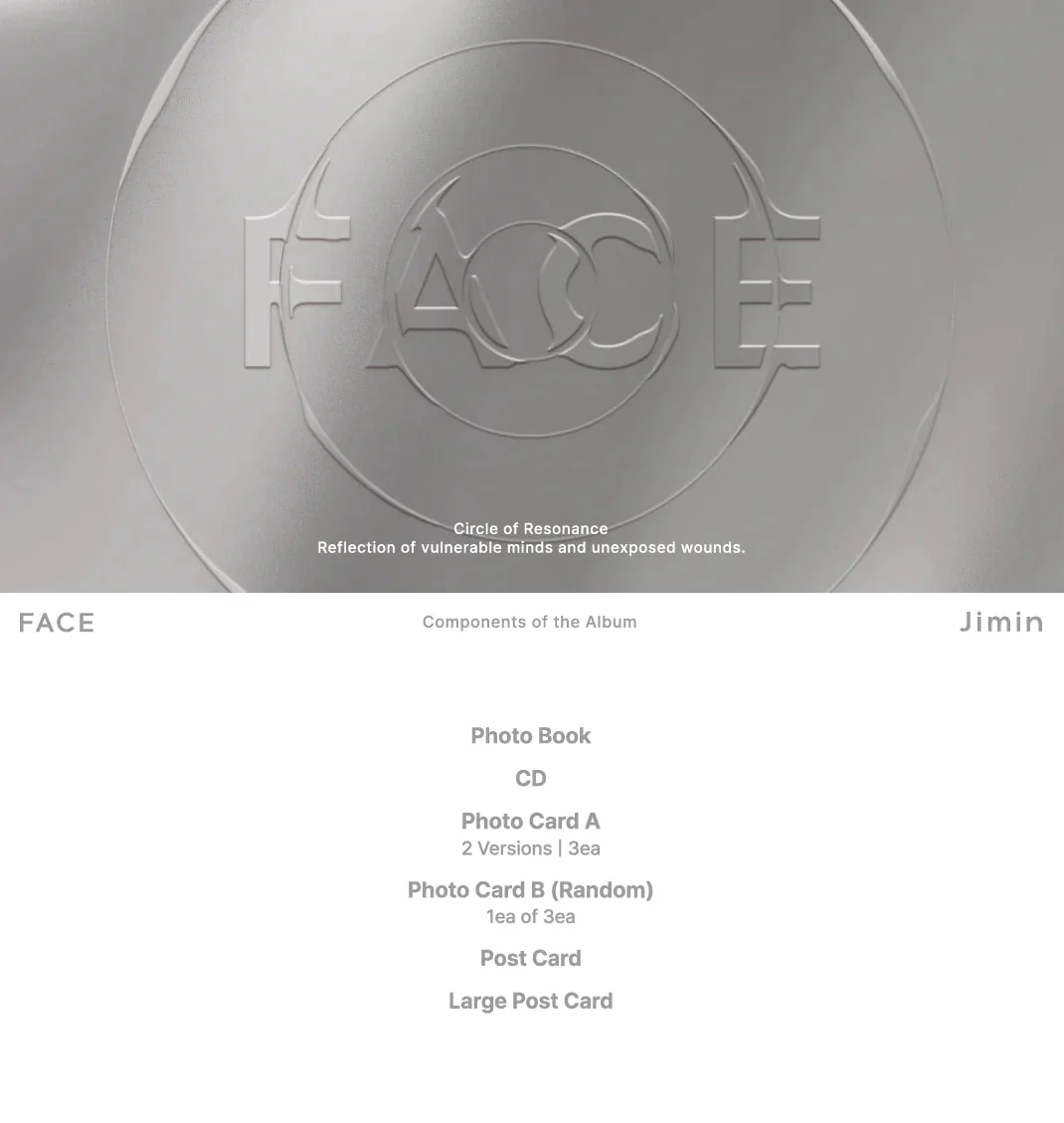 BTS JIMIN - FACE (1ST SOLO ALBUM) Standard Ver. - Image 2