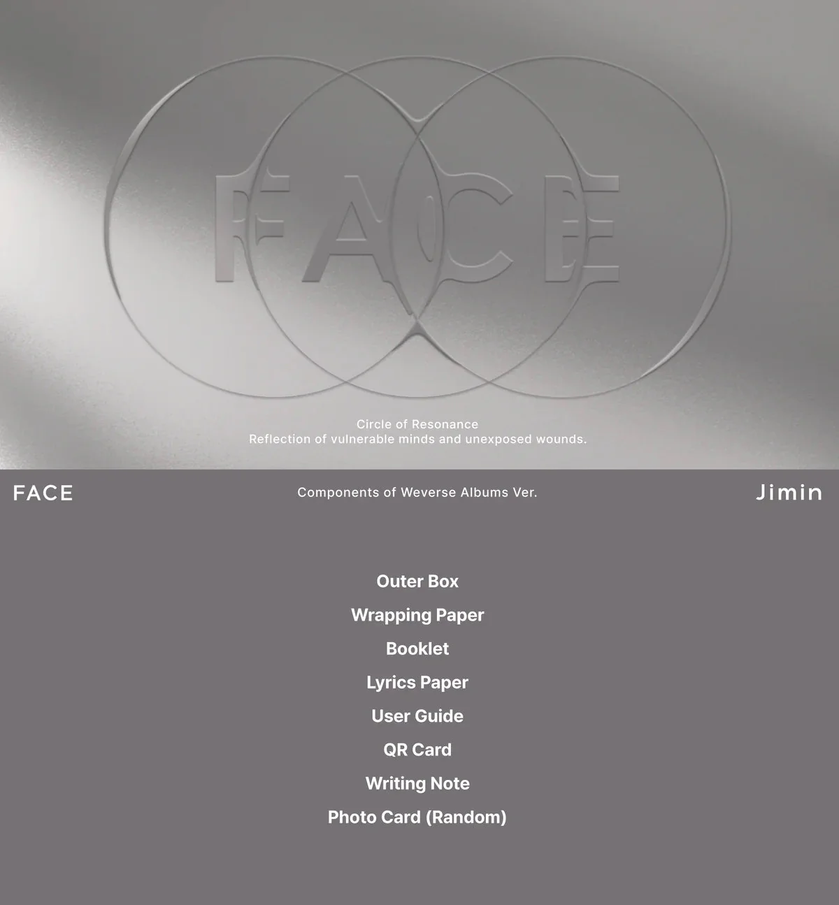 BTS JIMIN - FACE (1ST SOLO ALBUM) WeVerse Albums Ver. - Image 2