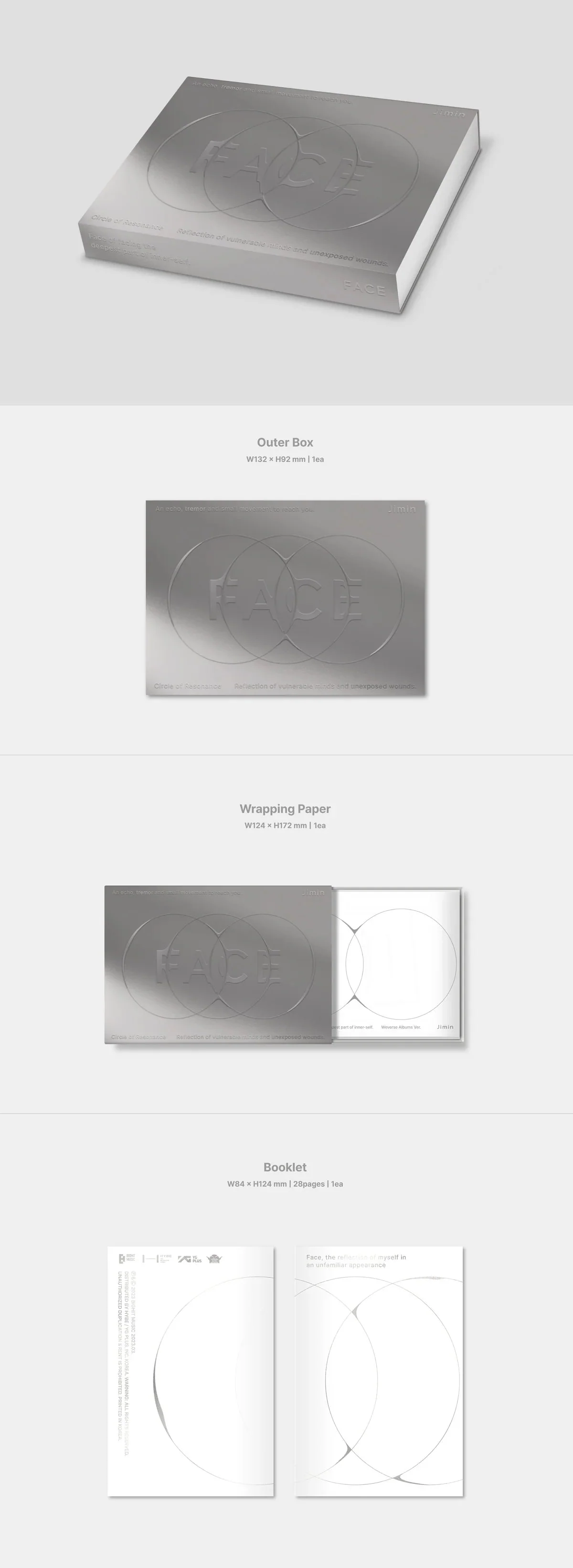 BTS JIMIN - FACE (1ST SOLO ALBUM) WeVerse Albums Ver. - Image 3