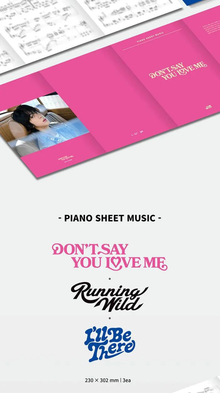 BTS - PIANO SHEET MUSIC : JIN (PACKAGE) - Image 3
