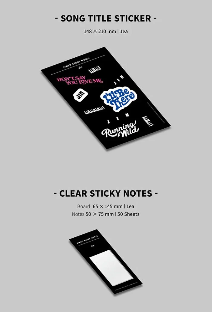 BTS - PIANO SHEET MUSIC : JIN (PACKAGE) - Image 6
