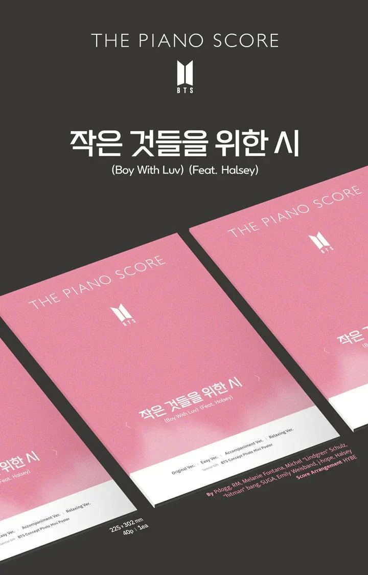 BTS - THE PIANO SCORE : 'BOY WITH LUV (FEAT. HALSEY)' - Image 2