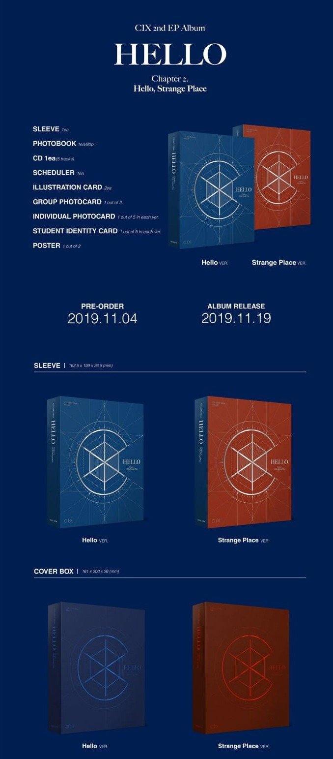 CIX -2nd EP ALBUM 'HELLO’ Chapter 2. Hello, Strange Place (Random version) - Image 2