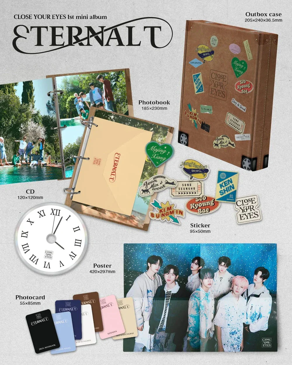 CLOSE YOUR EYES - ETERNALT (PHOTOBOOK VER.) + BDM Photocard - Image 3