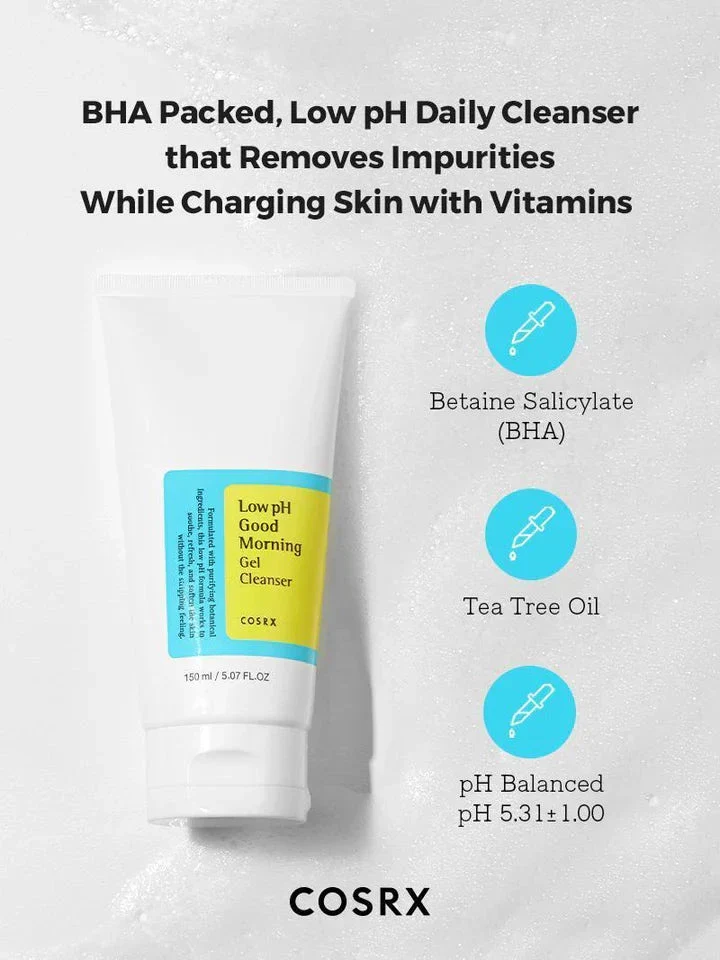 COSRX - LOW PH GOOD MORNING GEL CLEANSER (150ML) - Image 2