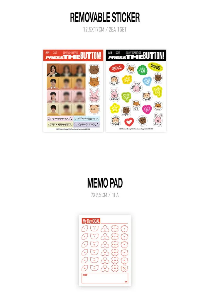 DAY6 - 2026 SEASON'S GREETINGS (PRESS THE BUTTON) + Special Photocard Set - Image 7