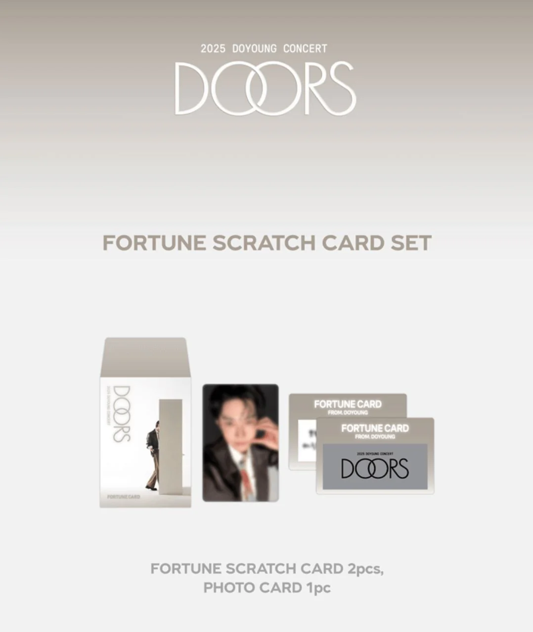 DOYOUNG (NCT) - FORTUNE SCRATCH CARD SET (2025 CONCERT 'DOORS' MD) - Image 2