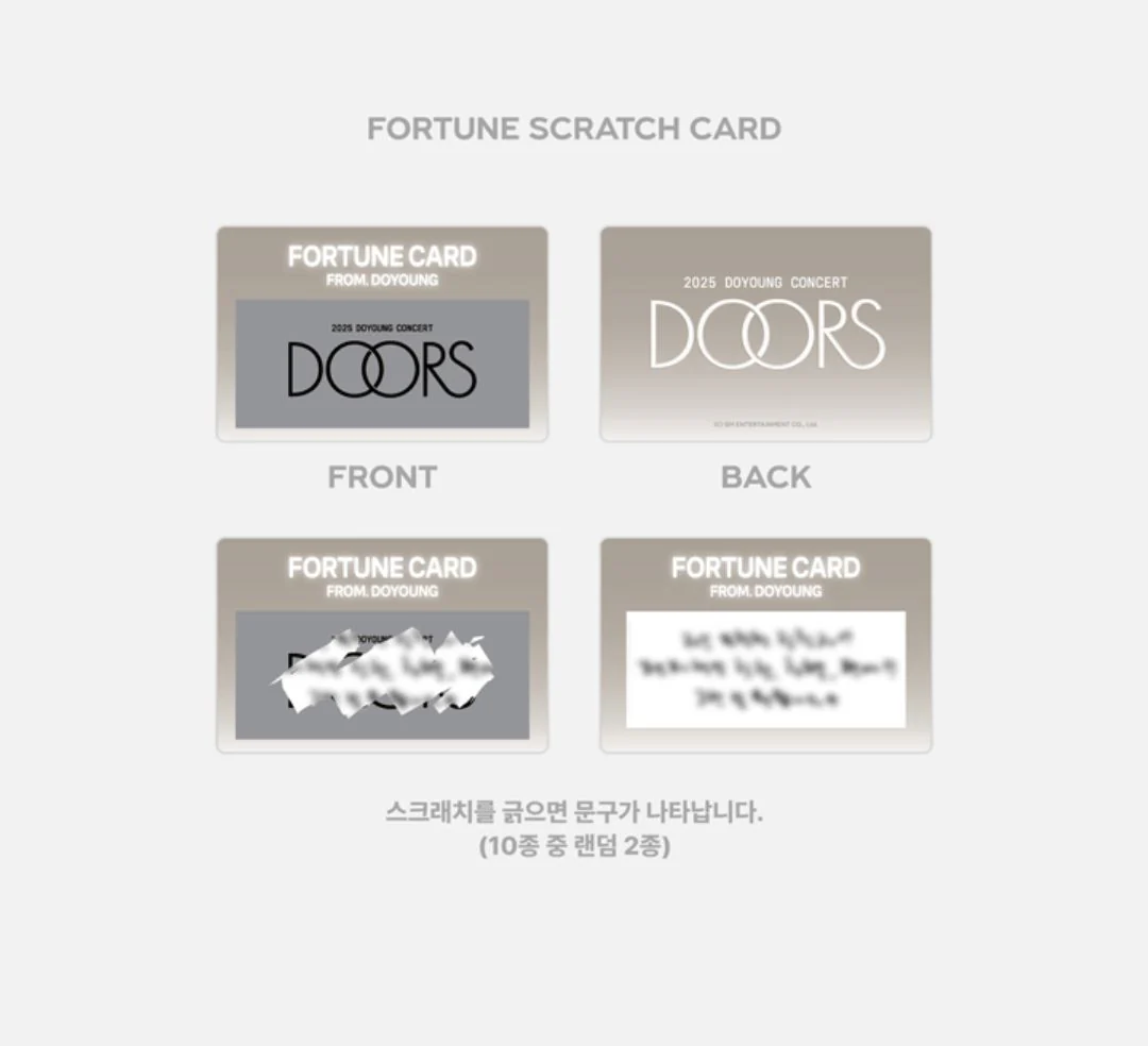 DOYOUNG (NCT) - FORTUNE SCRATCH CARD SET (2025 CONCERT 'DOORS' MD) - Image 3