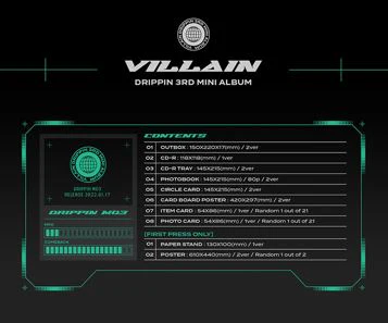 DRIPPIN - VILLAIN (3rd Mini Album) - Image 2