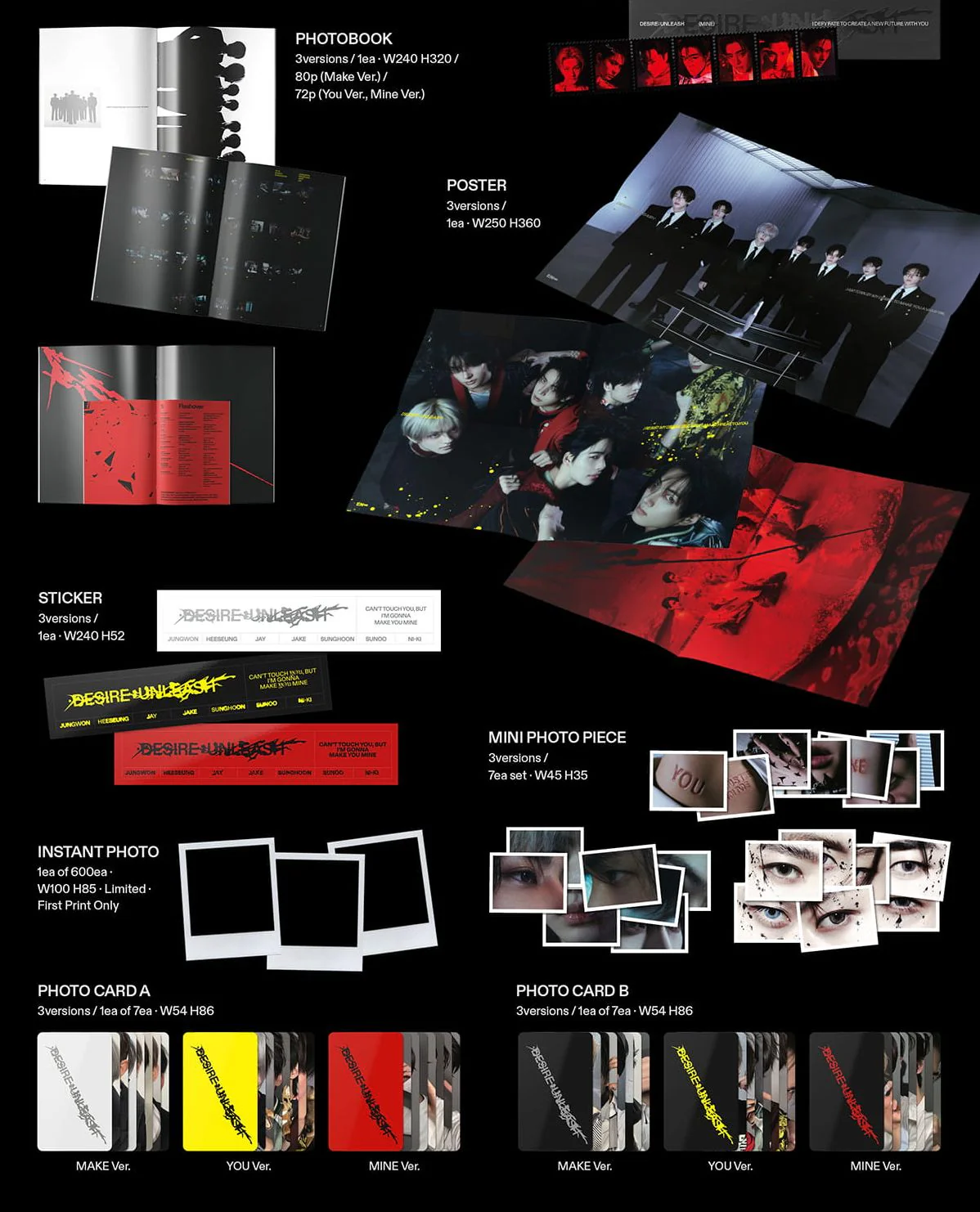 ENHYPEN - DESIRE : UNLEASH + YES24 Gift - Image 4