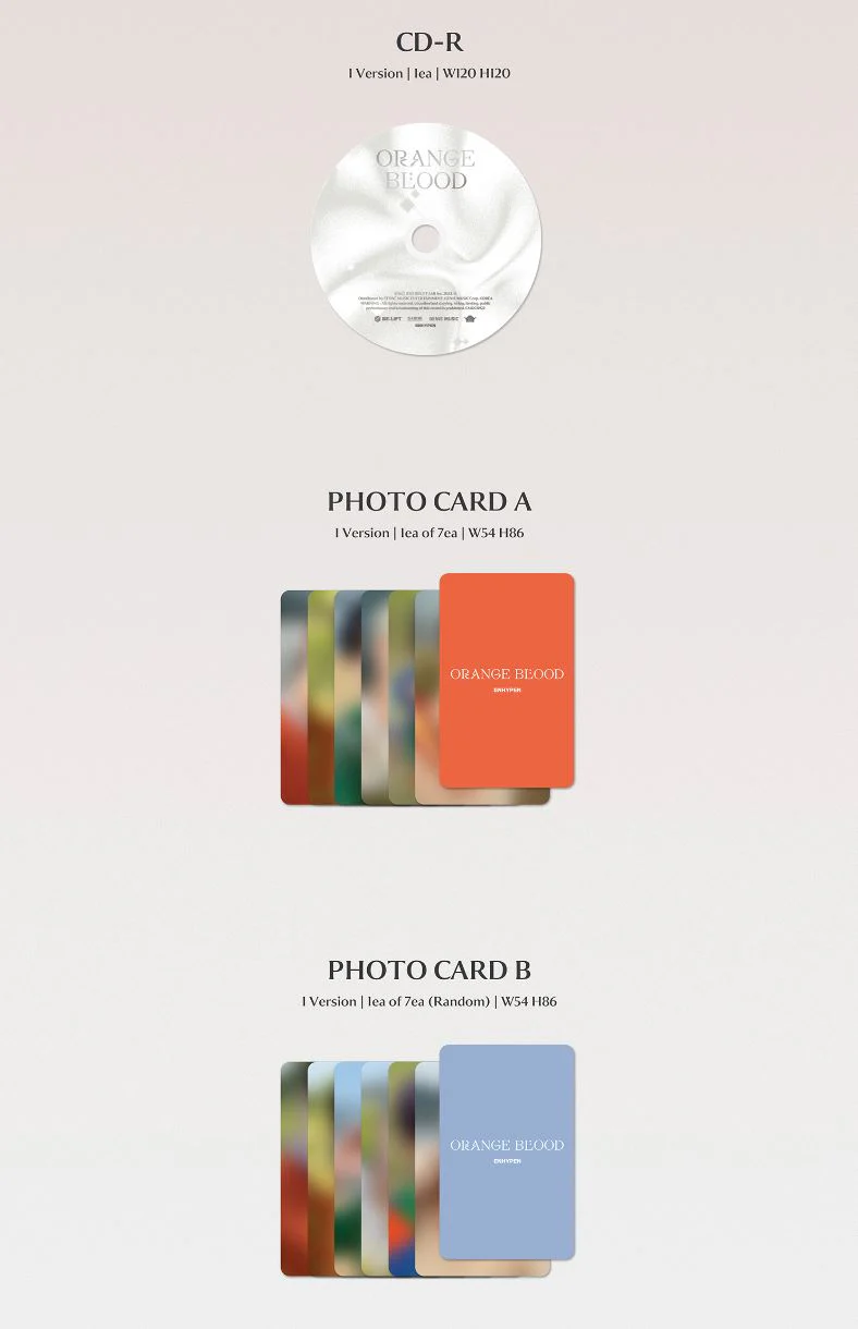 ENHYPEN - ORANGE BLOOD (5TH MINI ALBUM) ENGENE VER. + BDM Photocard - Image 6