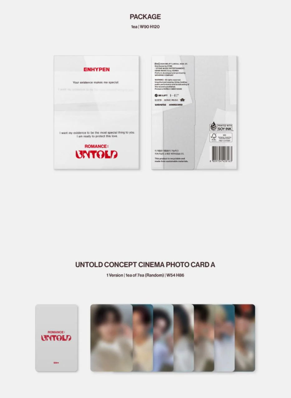 ENHYPEN - ROMANCE : UNTOLD (2ND STUDIO ALBUM) WEVERSE ALBUMS VER. - Image 4