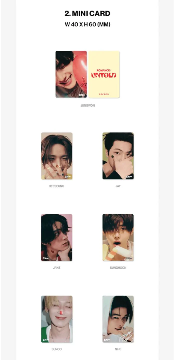 ENHYPEN - LENTICULAR MINI CARD (ROMANCE : UNTOLD OFFICIAL MD) - Image 10