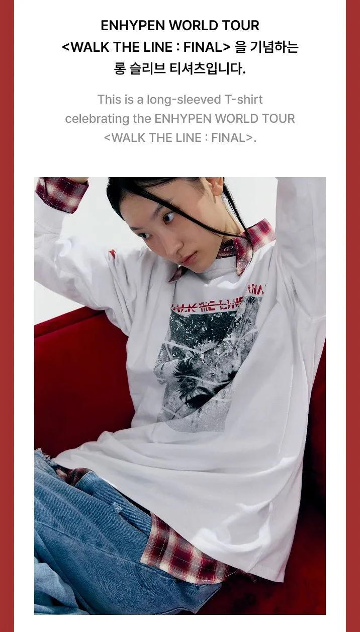 ENHYPEN - T-SHIRTS & HOODIE (WALK THE LINE : FINAL WORLD TOUR OFFICIAL MD) - Image 15
