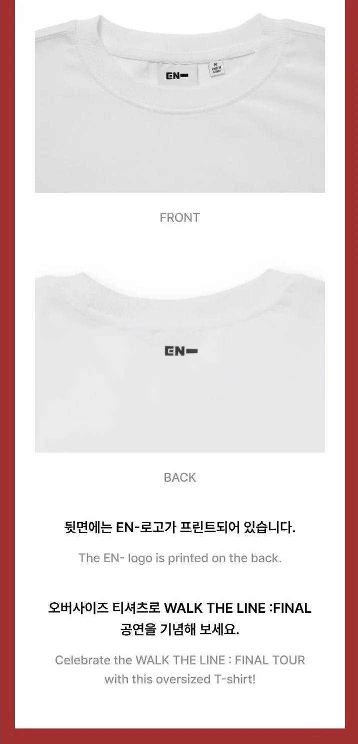 ENHYPEN - T-SHIRTS & HOODIE (WALK THE LINE : FINAL WORLD TOUR OFFICIAL MD) - Image 22