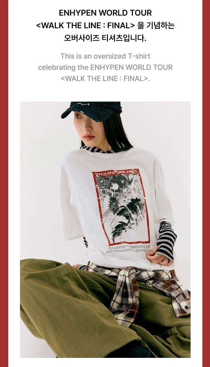 ENHYPEN - T-SHIRTS & HOODIE (WALK THE LINE : FINAL WORLD TOUR OFFICIAL MD) - Image 4
