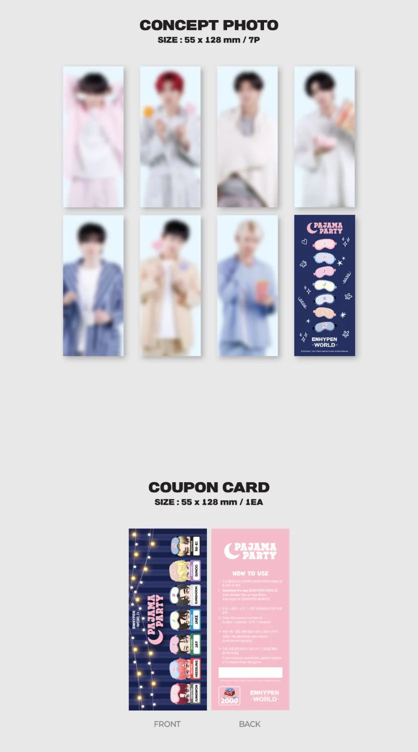 ENHYPEN - WORLD COUPON CARD COLLECTION (PAJAMA PARTY VER.) - Image 4