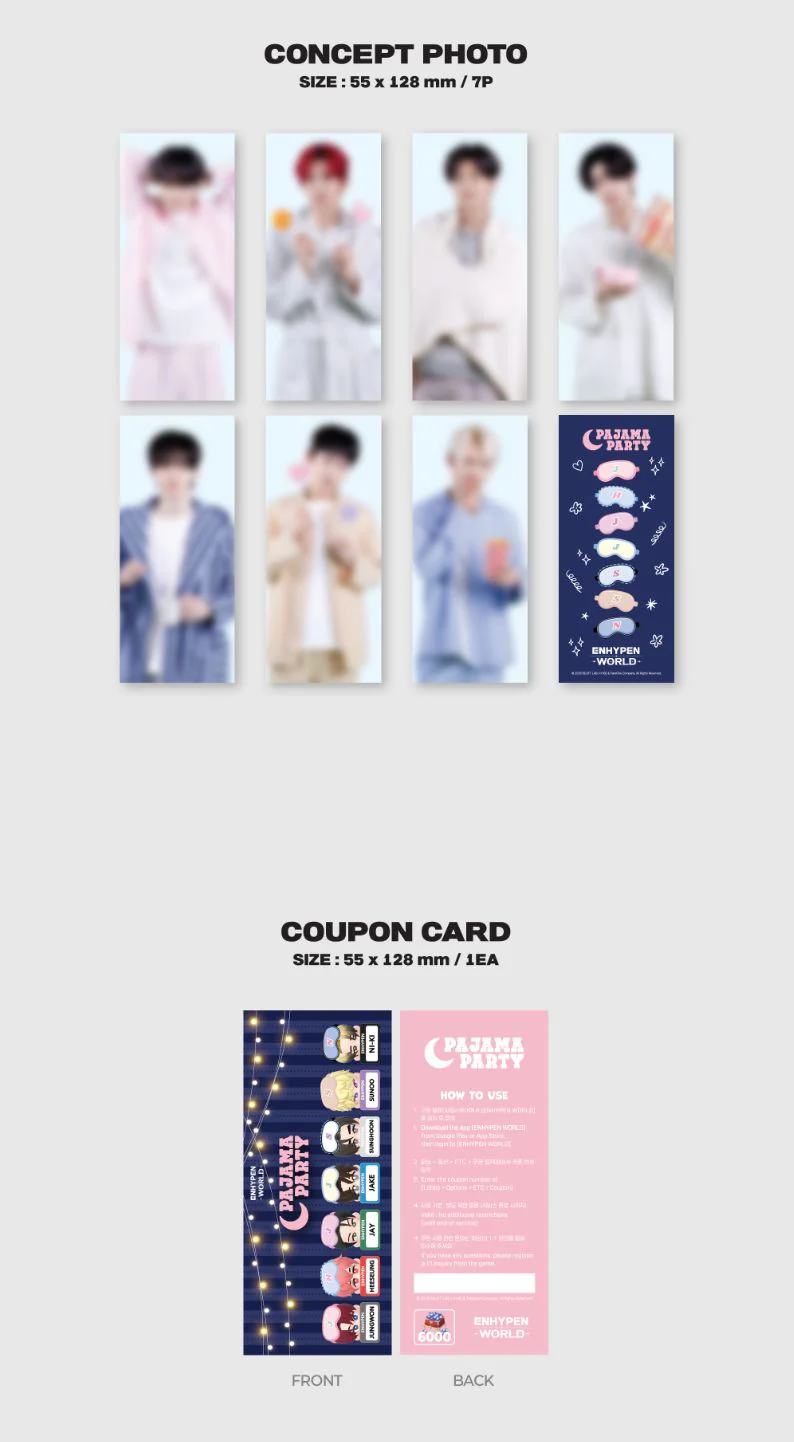 ENHYPEN - WORLD COUPON CARD COLLECTION (PAJAMA PARTY VER.) - Image 9