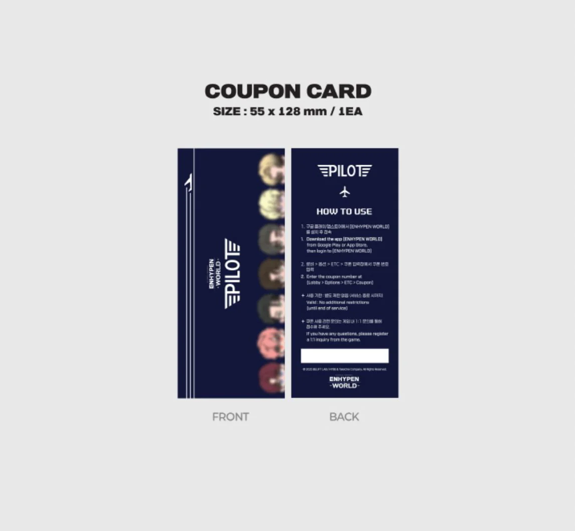 ENHYPEN - WORLD COUPON CARD COLLECTION (PILOT BASIC VER.) - Image 6