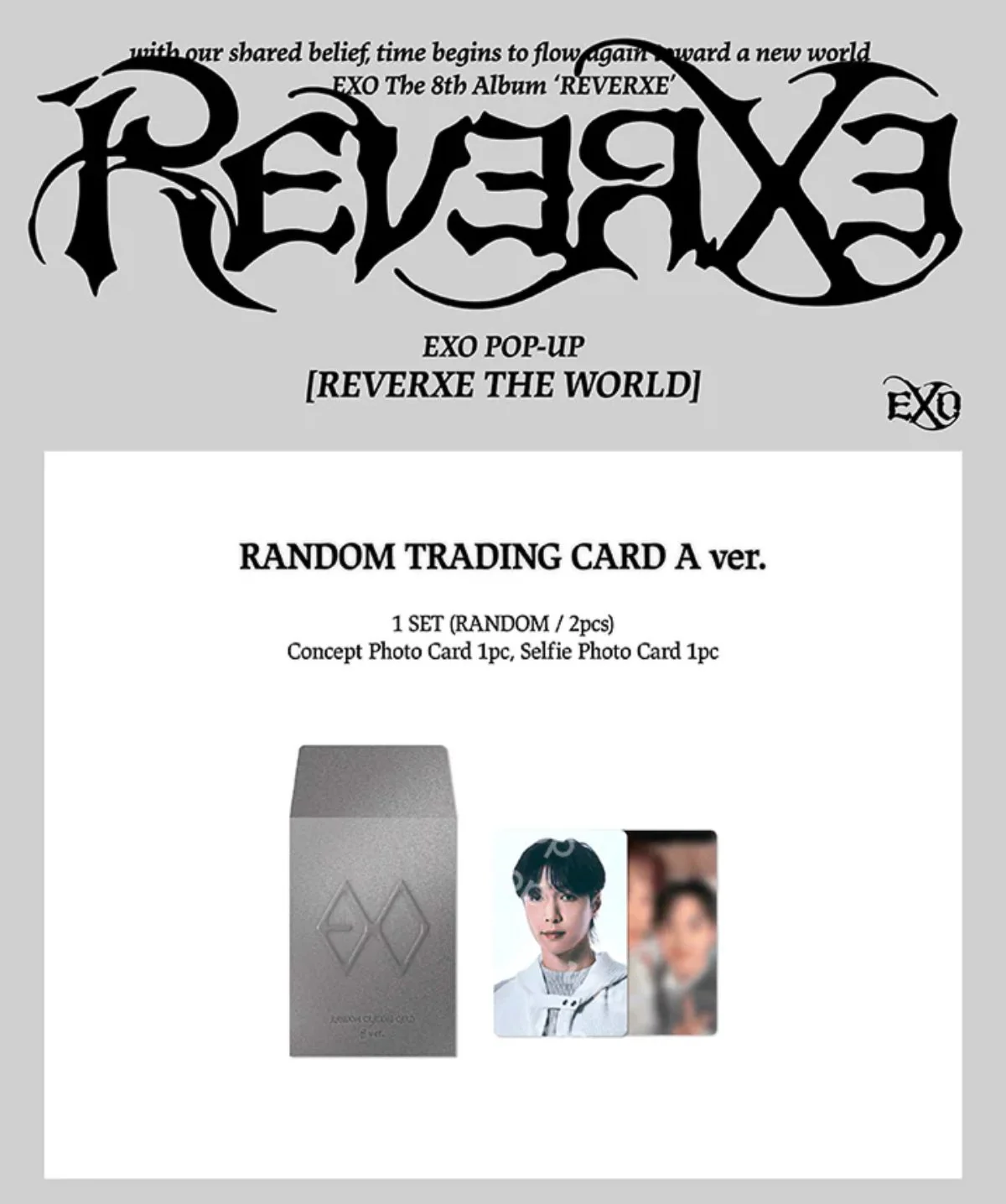 EXO - RANDOM TRADING CARD (EXO POP-UP 'REVERXE THE WORLD' OFFICIAL MD) - Image 2