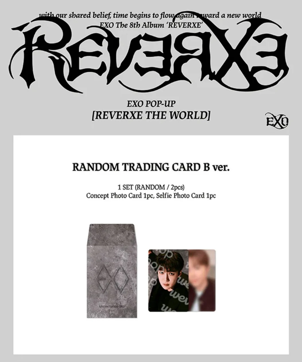 EXO - RANDOM TRADING CARD (EXO POP-UP 'REVERXE THE WORLD' OFFICIAL MD) - Image 5