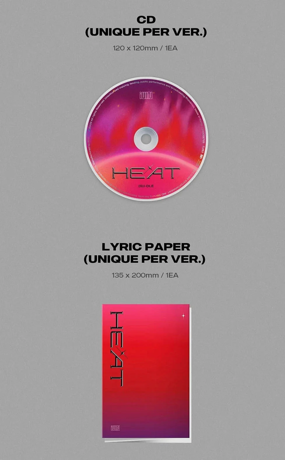 (G)I-DLE - HEAT (SPECIAL ALBUM) SLEEVE VER. - Image 12