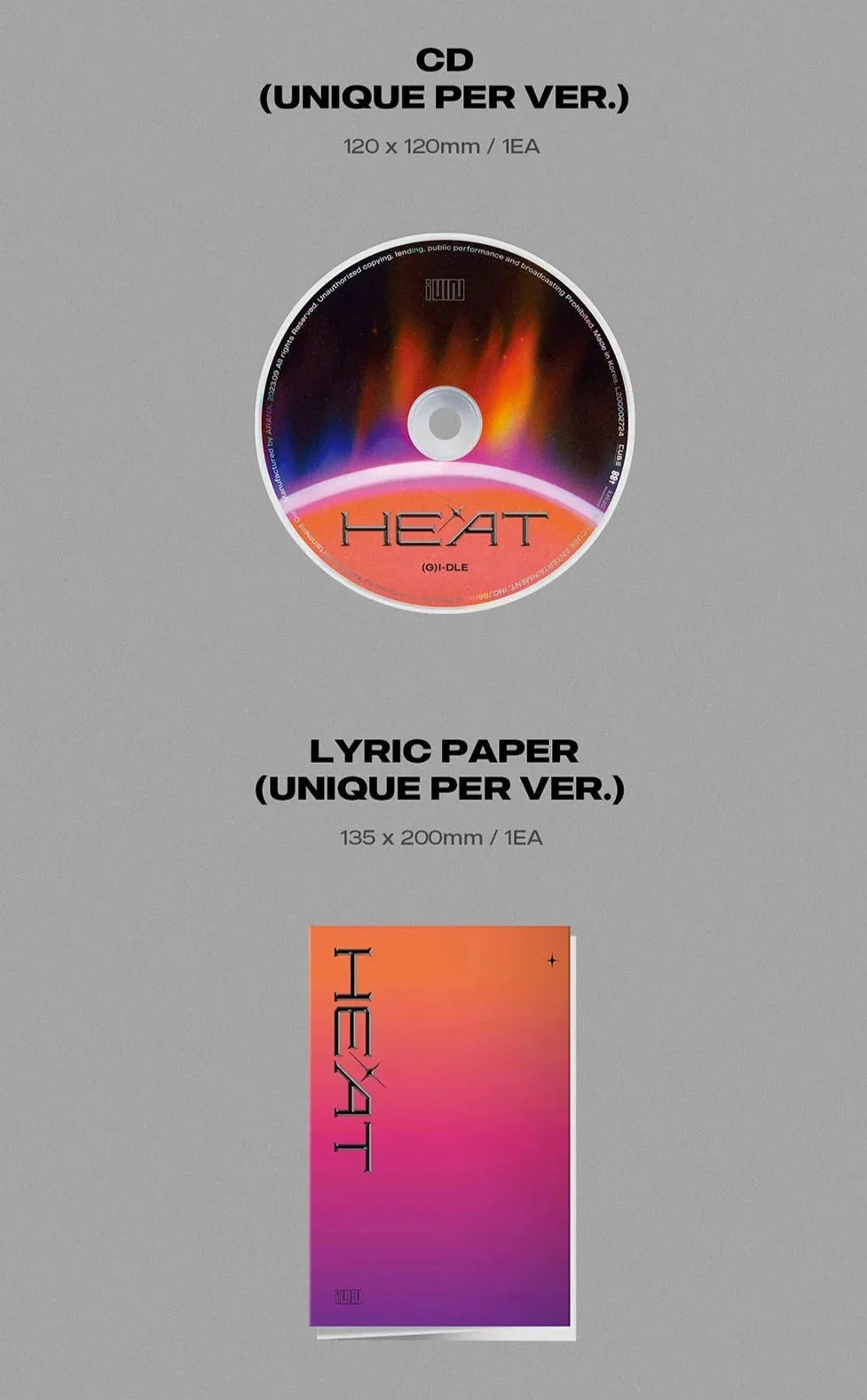 (G)I-DLE - HEAT (SPECIAL ALBUM) SLEEVE VER. - Image 6