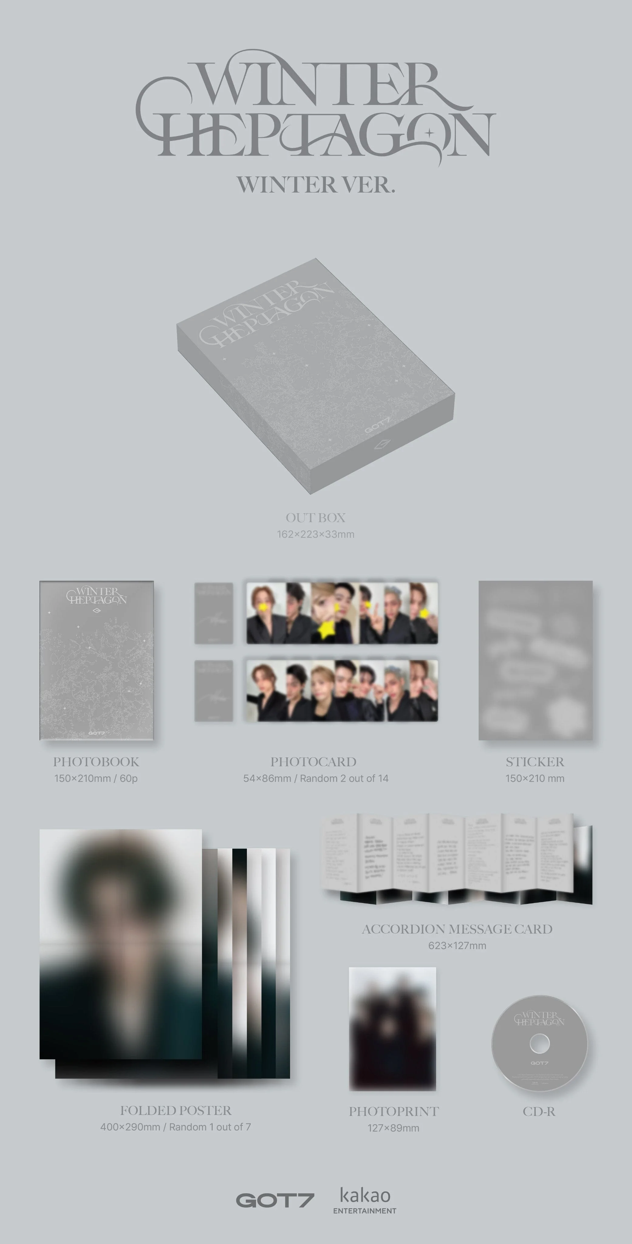 GOT7 - WINTER HEPTAGON + Apple Music Photocard - Image 2