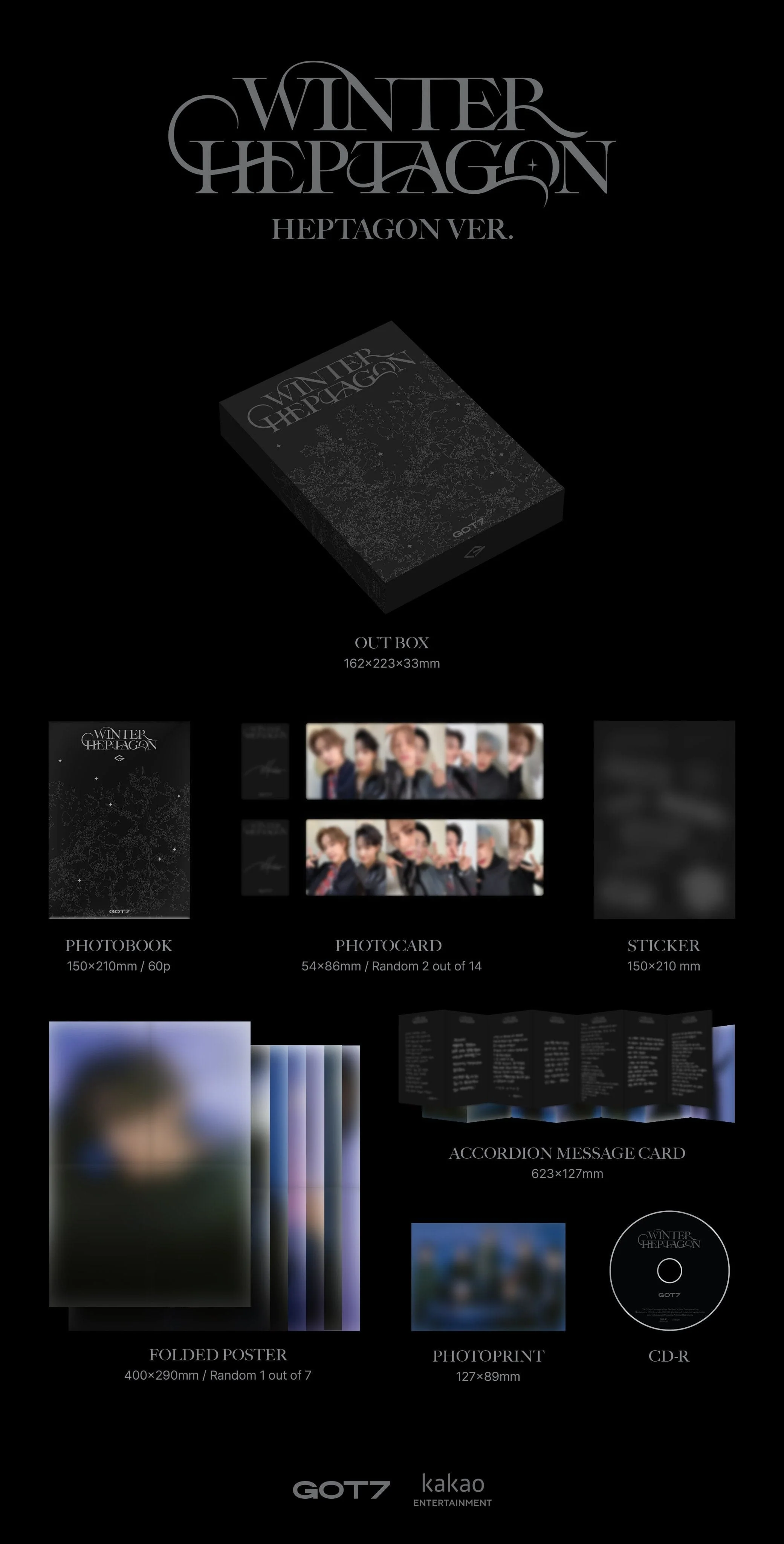 GOT7 - WINTER HEPTAGON + Apple Music Photocard - Image 3