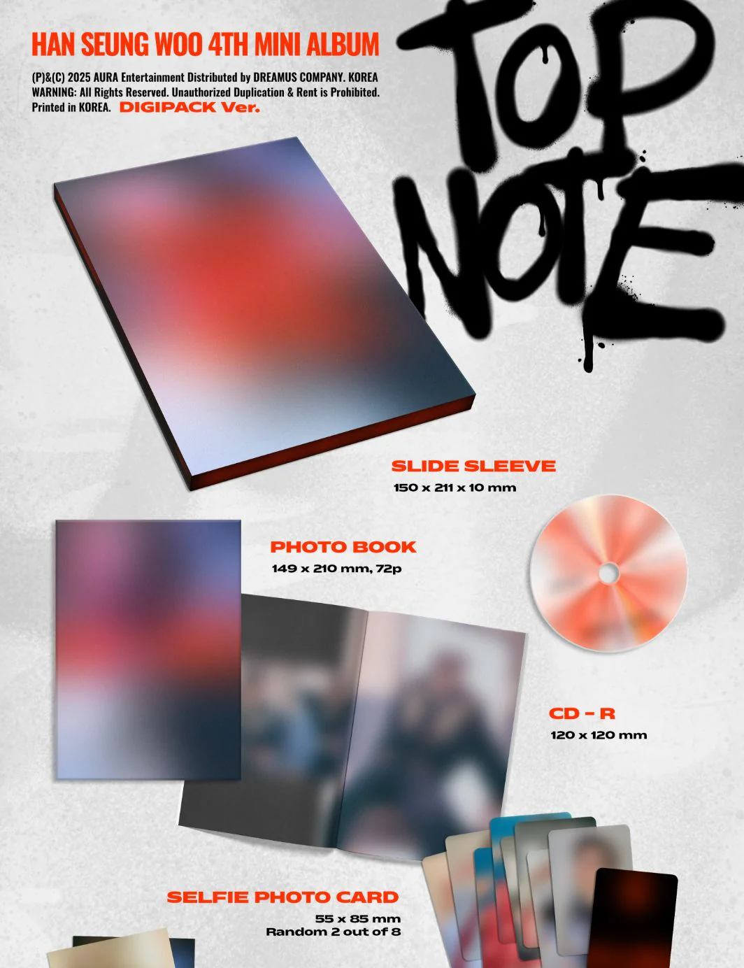HAN SEUNG WOO - TOP NOTE (DIGIPACK VER.) - Image 2